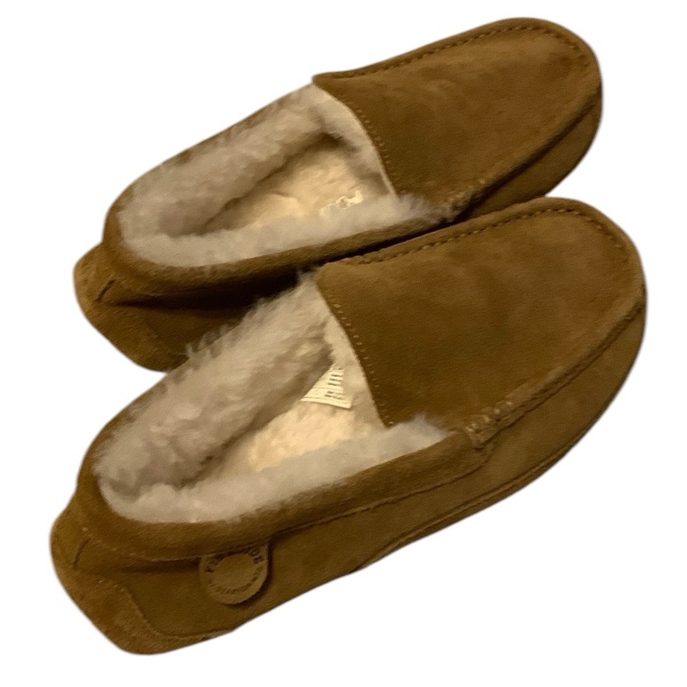 Fireside by Dearfoams Melbourne Genuine Shearling Moccasin Slipper Men size 10W